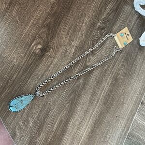 Turquoise Teardrop Pendant Necklace